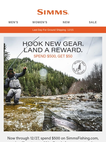 Simms Fishing Sale Announcement