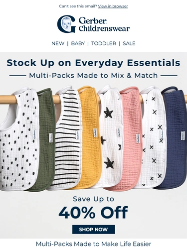 Gerber Childrenswear Sale Announcement