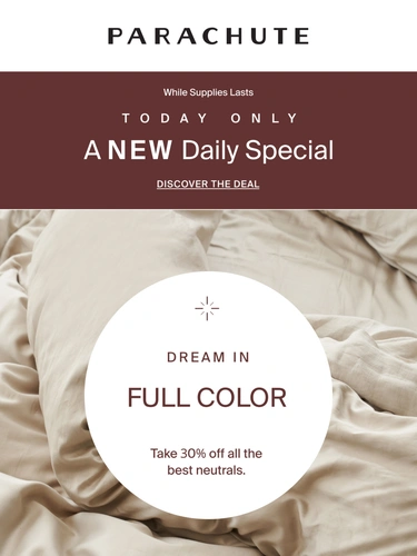 Parachute Home Sale Announcement