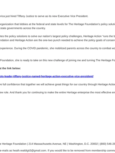 Heritage Foundation Newsletter