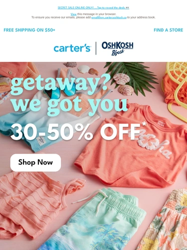 Carter's OshKosh Sale Announcement