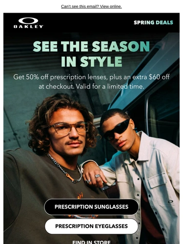 Oakley Sale Announcement