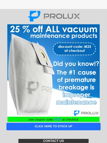 ProLux Cleaners Sale Announcement