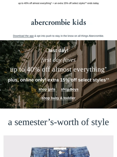 Abercrombie & Fitch Sale Announcement