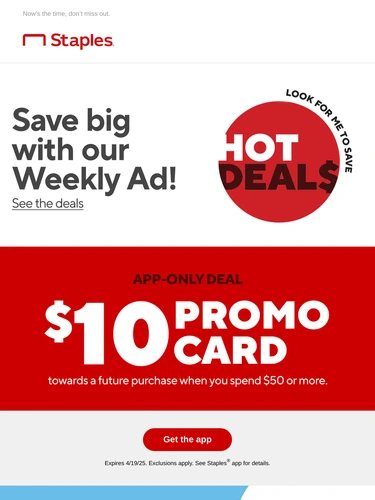 Staples Sale Announcement