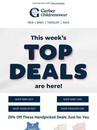 Gerber Childrenswear Sale Announcement