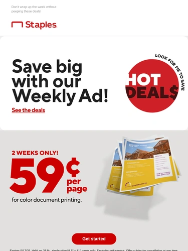 Staples Sale Announcement