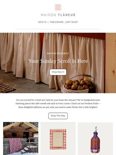 Maison Flaneur Newsletter