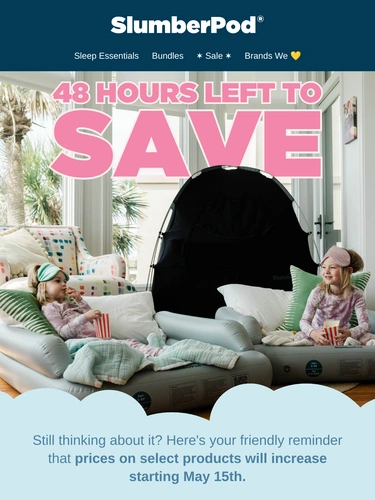 SlumberPod Sale Announcement
