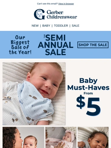 Gerber Childrenswear Sale Announcement