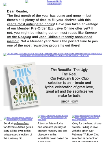 Barnes & Noble Newsletter