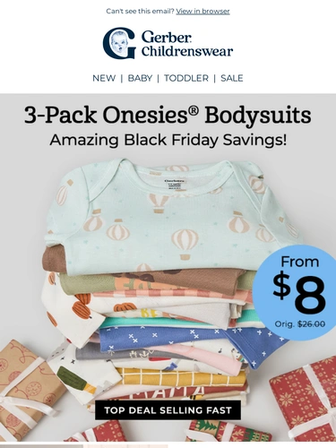 Gerber Childrenswear Sale Announcement