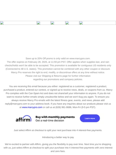 Marcy Pro Sale Announcement