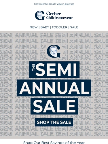 Gerber Childrenswear Sale Announcement