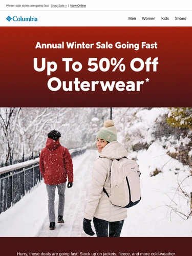Columbia Sportswear Sale Announcement