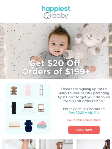 Happiest Baby Sale Announcement