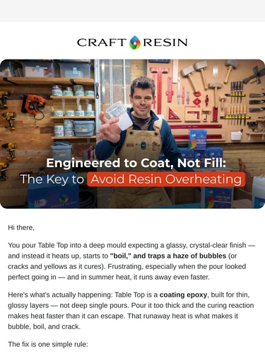 Craft Resin Product Launch