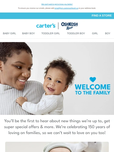 Carter's OshKosh Welcome Series