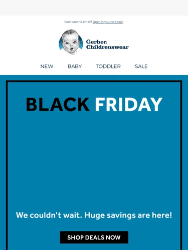 Gerber Childrenswear Sale Announcement