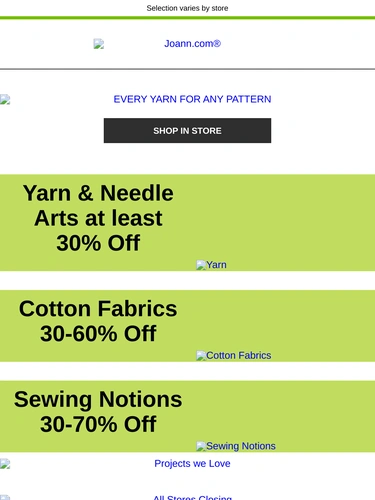 Joann Sale Announcement