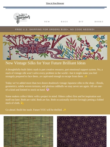 Brooklyn Haberdashery Sale Announcement