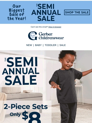 Gerber Childrenswear Sale Announcement