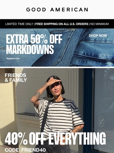 Good American Sale Announcement