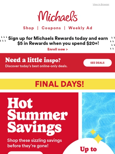 Michaels Sale Announcement