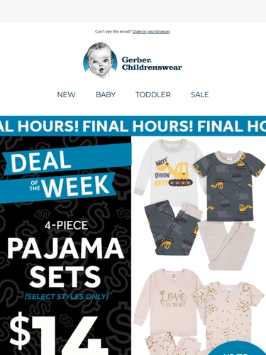 Gerber Childrenswear Sale Announcement