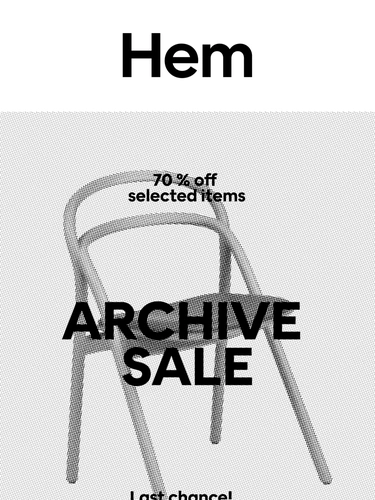 Hem Sale Announcement
