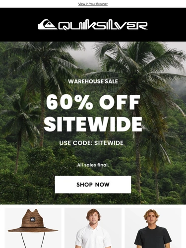 Quiksilver Sale Announcement
