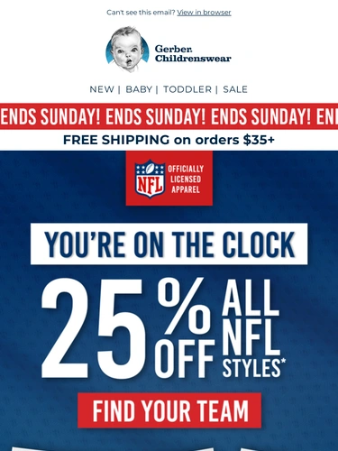 Gerber Childrenswear Sale Announcement