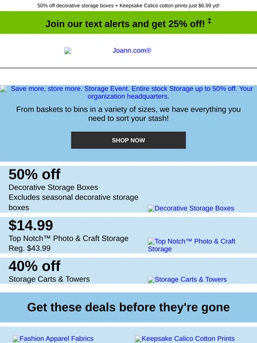 Joann Sale Announcement