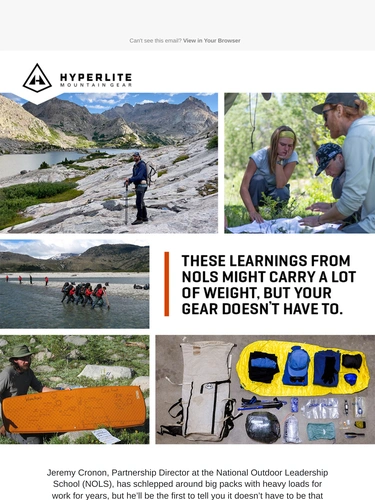 Hyperlite Mountain Gear Newsletter