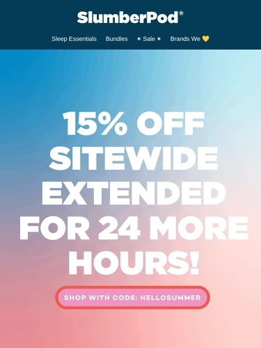 SlumberPod Sale Announcement