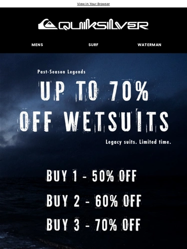 Quiksilver Sale Announcement