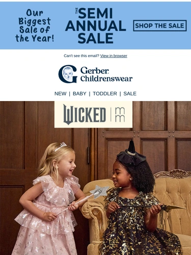 Gerber Childrenswear Sale Announcement