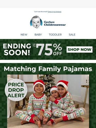 Gerber Childrenswear Sale Announcement