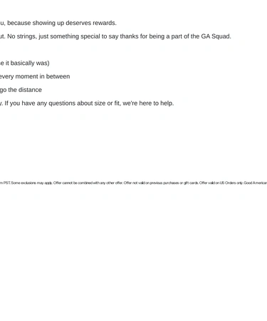 Good American Newsletter