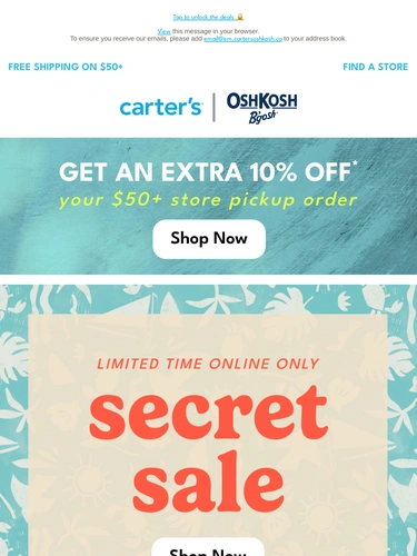 Carter's OshKosh Sale Announcement
