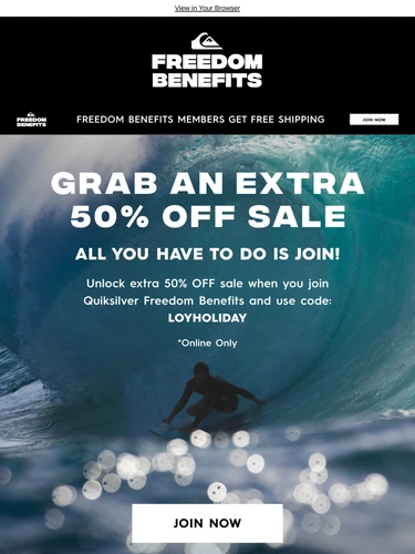 Quiksilver Sale Announcement
