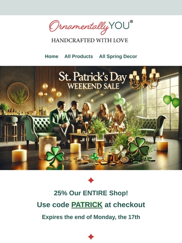 Ornamentally You Sale Announcement