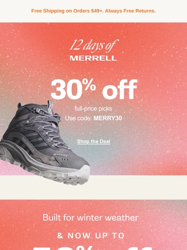 Merrell Sale Announcement