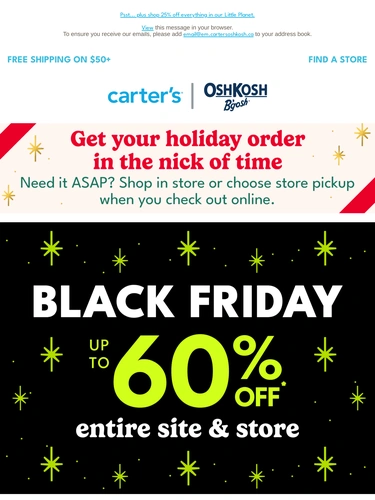 Carter's OshKosh Sale Announcement