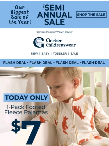 Gerber Childrenswear Sale Announcement