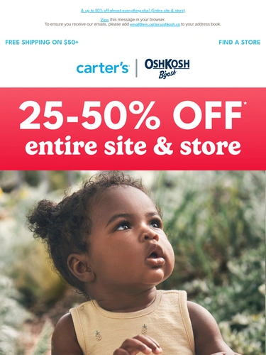Carter's OshKosh Sale Announcement