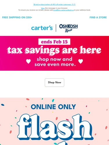 Carter's OshKosh Sale Announcement