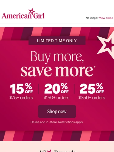 American Girl Sale Announcement