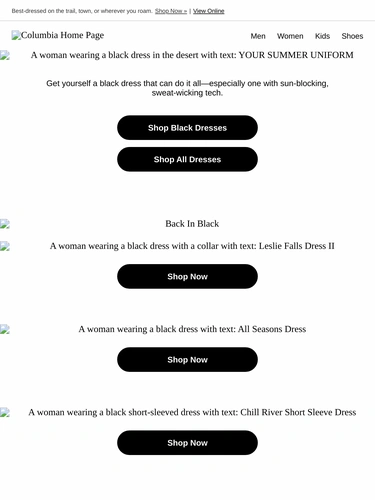 Columbia Sportswear Newsletter