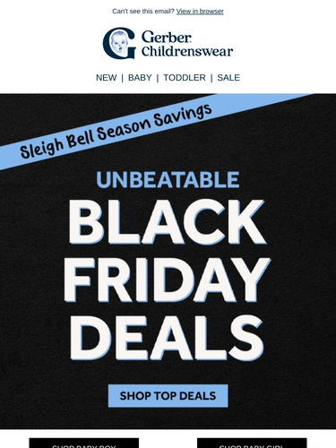 Gerber Childrenswear Sale Announcement